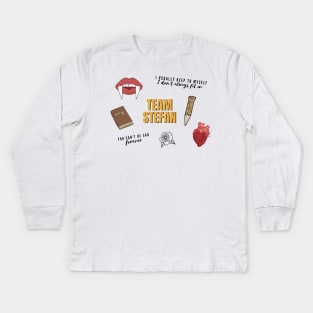 Team Stefan Vampire Pack Kids Long Sleeve T-Shirt